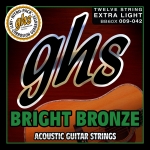GHS akusztikus húr 12 húros, Bright Bronze - Extra Light, 9-42