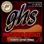GHS akusztikus húr 12 húros - Foszfor-bronz, Light, 11-48