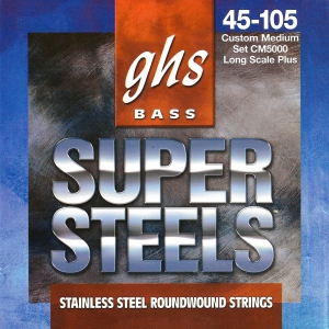 GHS el.basszushúr - SuperSteels, Custom Medium, 045-105