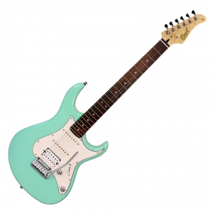 Cort elektromos gitár, tengerhab zöld