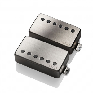 Humbucking gitár pickup szett, szálhúzott fekete króm