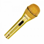 Peavey mikrofon arany színű, XLR-XLR kábellel, tartozékokkal