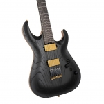 Cort elektromos gitár tokkal, temperált bundozás, Fishman gold hangszedők, matt fekete