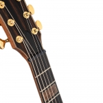 Cort akusztikus gitár, oldalsó hanglyukakkal, Fishman elektronikával, félkemény tokkal, áttetsző bordó