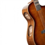 Cort akusztikus gitár, oldalsó hanglyukakkal, Fishman elektronikával, félkemény tokkal, Tobacco Sunburst