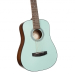 Cort akusztikus mini gitár, mentazöld, tokkal - elérhető 2026 júliusa után
