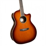 Cort akusztikus gitár elektronikával, Carlo Walnut, Sunburst - elérhető 2026 júliusa után