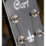 Cort akusztikus gitár elektronikával, fekete