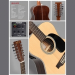 Sigma akusztikus gitár 12 húros, elektronikával, natúr